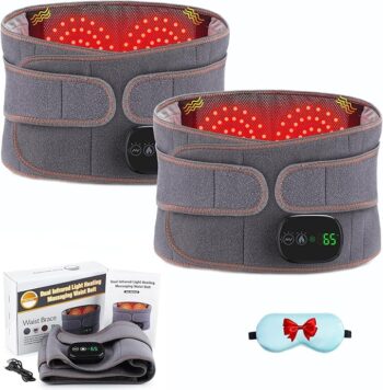 2026 New Lumidisc Belt™ - Soothes Within 20 Minutes, Lumidisc Belt™ with Heat, Heating Massage, Red Light Belt Back Massager Cordless, Lumidisc Back Brace for Home Office Travel (2Set)