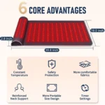 Lumyhealth Leather Red Light Therapy Mat With Neck Support 856299